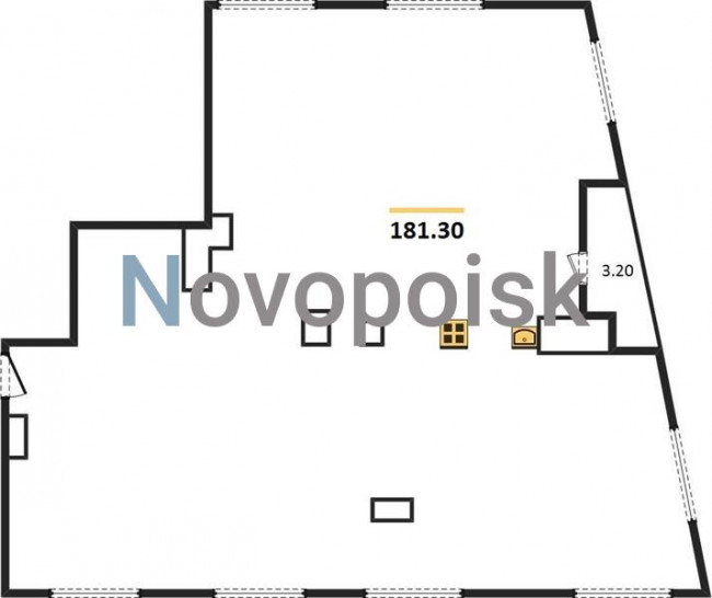 Трёхкомнатная квартира 181.3 м²