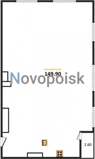 Двухкомнатная квартира 149.9 м²