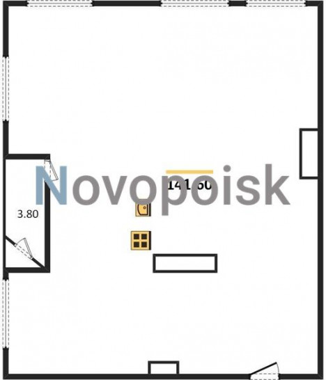 Двухкомнатная квартира 141.6 м²