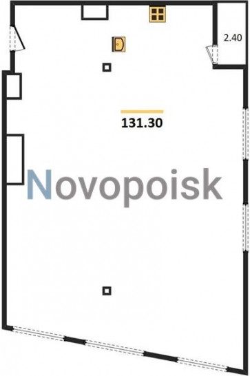 Двухкомнатная квартира 131.3 м²