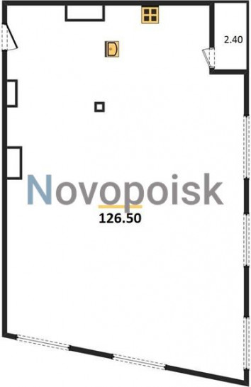 Двухкомнатная квартира 126.5 м²